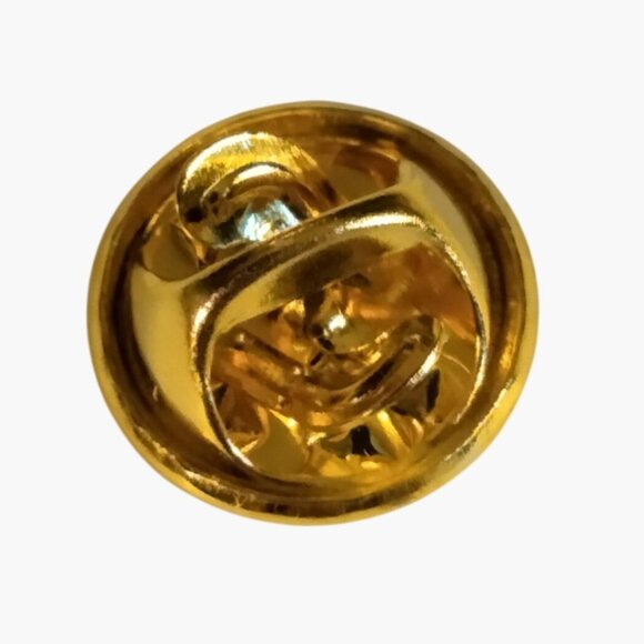 Gold Tone Metal Pinback Buttons Set Of 5 Need Silver - Picture 3 of 5